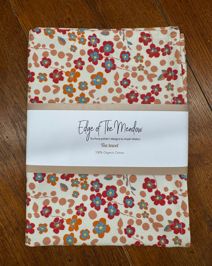 Floral Ditsy Tea Towel – Organic Cotton