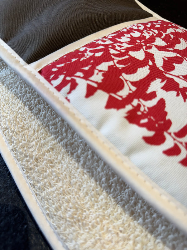 Teasel Oven Glove Red/Brown -Organic Cotton