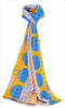 Abstract branch and circle print silk wrap. Contemporary and elegant. designed printed and made in the UK